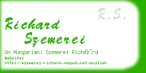 richard szemerei business card